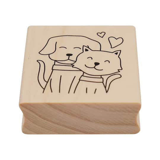 Dog & Cat Wood Stamp by Recollections™ Valentine's Day